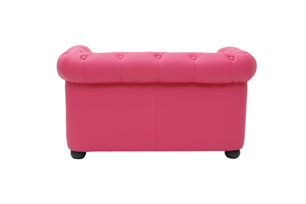 Canap enfant 2 places rose  -  BABY CHESTERFIELD