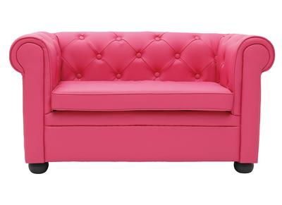 Canapé enfant 2 places rose - BABY CHESTERFIELD - Canapé enfant 2 places rose - BABY CHESTERFIELD