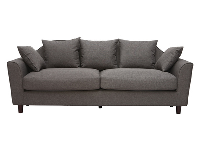Canap&eacute; fixe design gris 3 places WINSTON