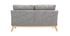 Canap&eacute; scandinave 2 places d&eacute;houssable gris clair et bois OSLO