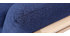Canap&eacute; scandinave 3 places bleu fonc&eacute; et bois YOKO