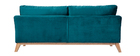 Canap&eacute; scandinave 3 places d&eacute;houssable velours bleu p&eacute;trole OSLO