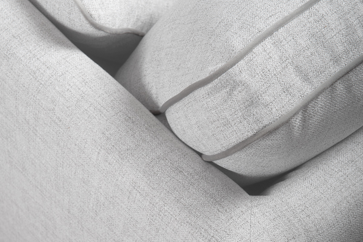 Canap scandinave 3 places en tissu gris chin et bois clair HARRISON