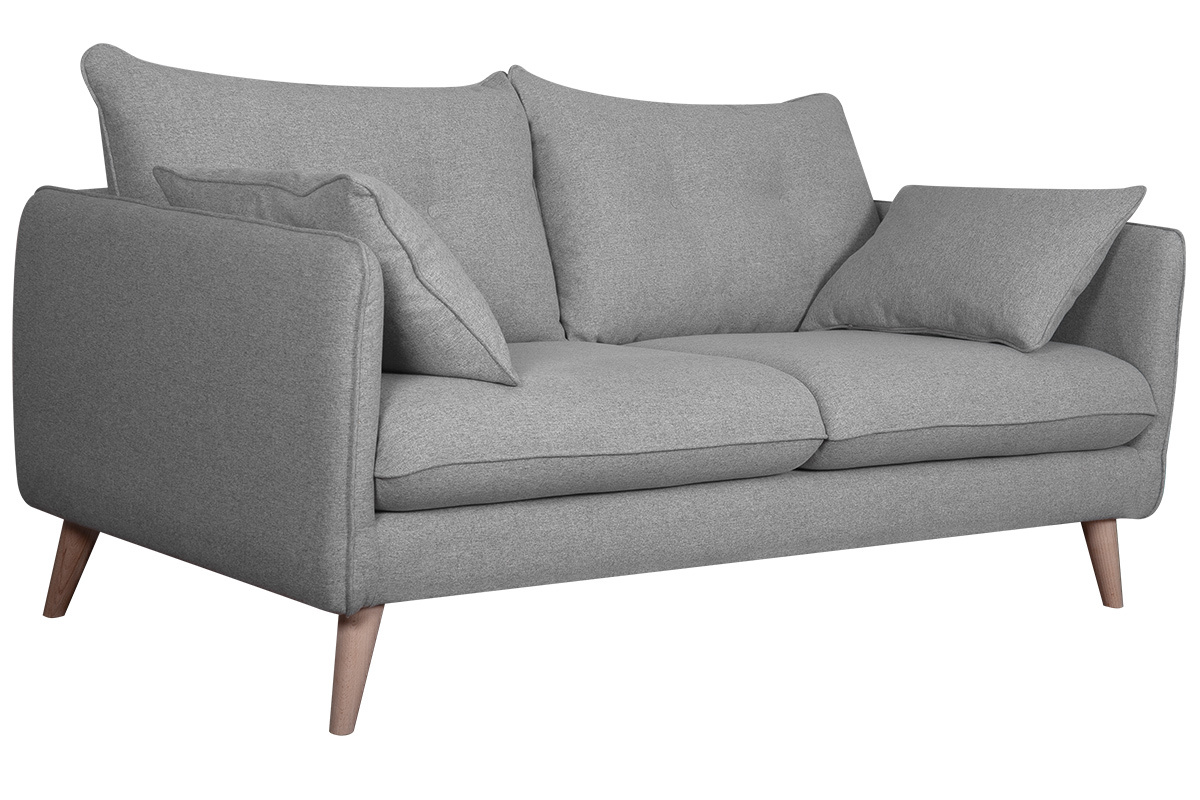 Canap scandinave 3 places gris clair GUILTY
