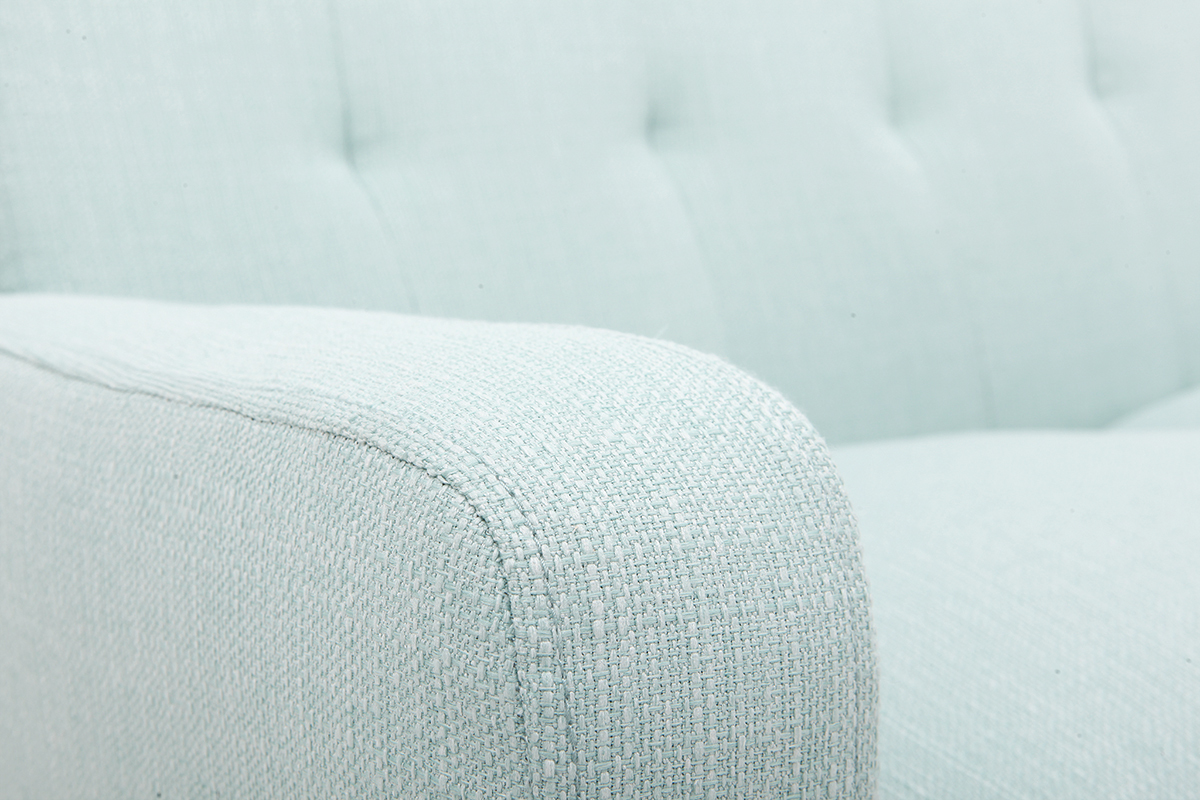 Canap� scandinave 3 places tissu menthe � l'eau LUNA