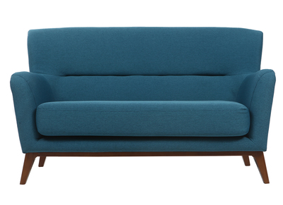 Canap&eacute; vintage 2 places bleu p&eacute;trole MARKUS