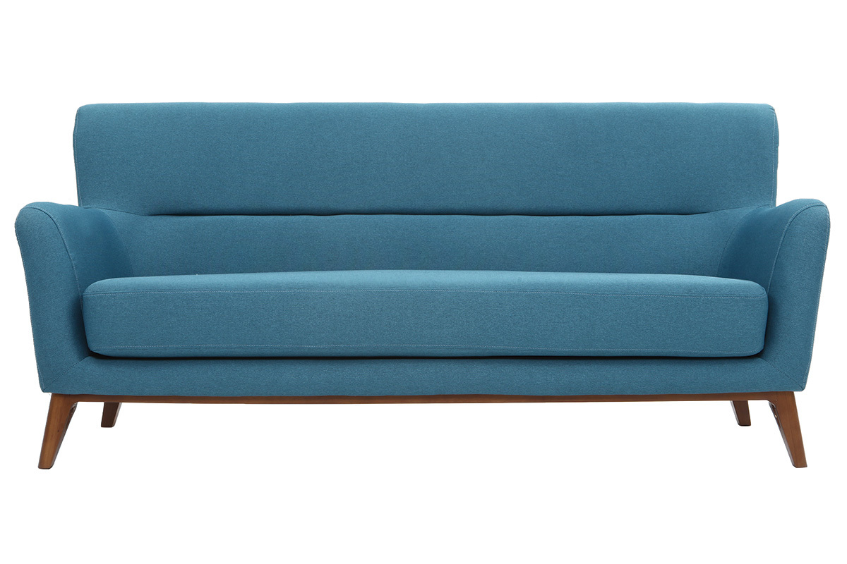 Canap vintage 3 places bleu canard MARKUS