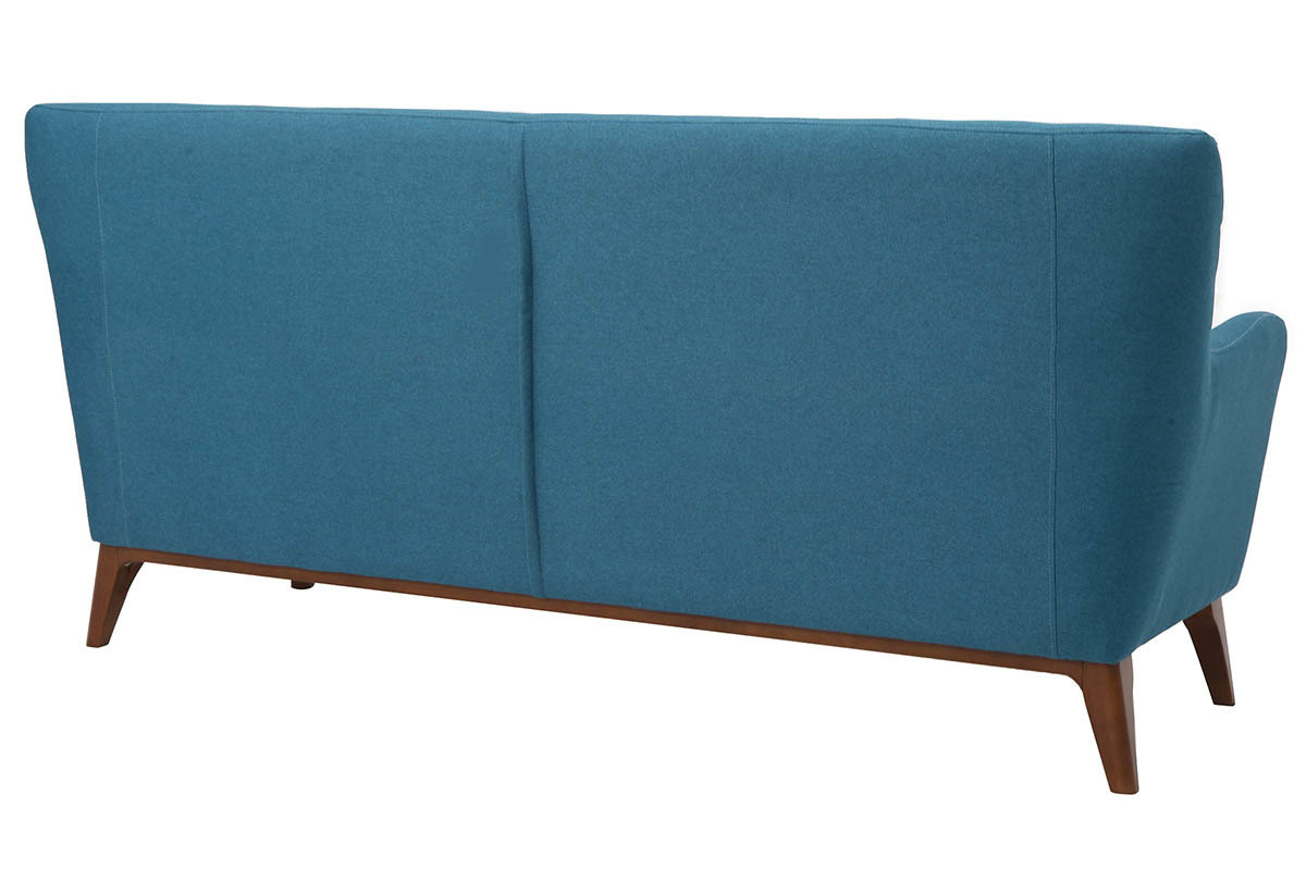 Canap vintage 3 places bleu canard MARKUS