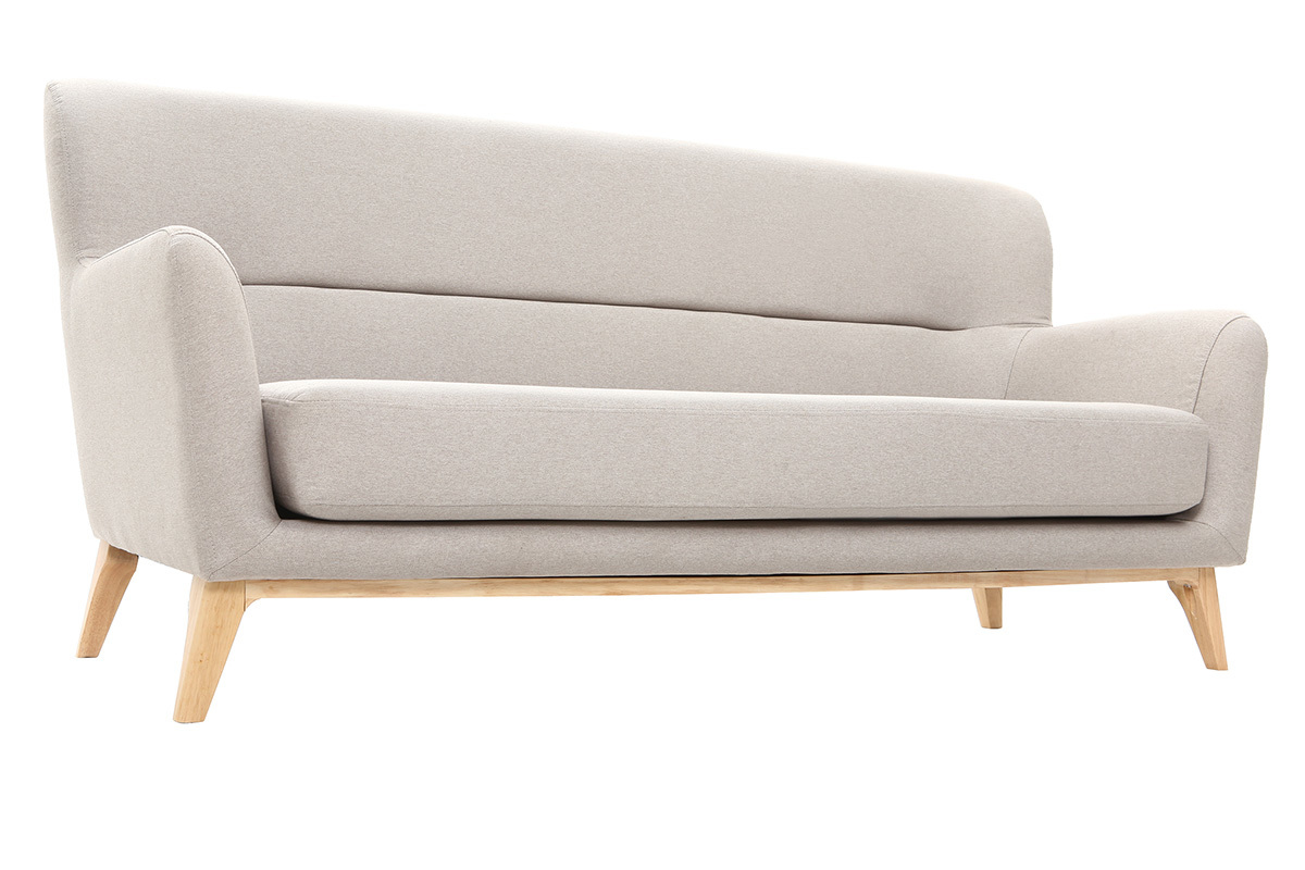 Canap� vintage 3 places gris clair MARKUS