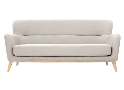 Canap&eacute; vintage 3 places gris clair MARKUS