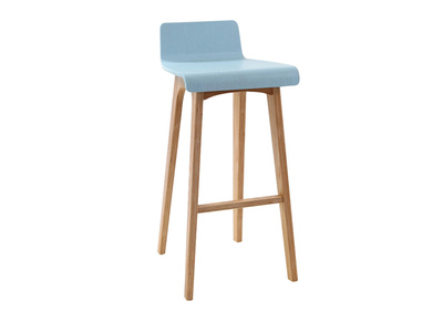 Chaise de bar scandinave 75 cm bleu BALTIK