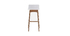 Chaise de bar scandinave bois et blanc H65 cm BALTIK