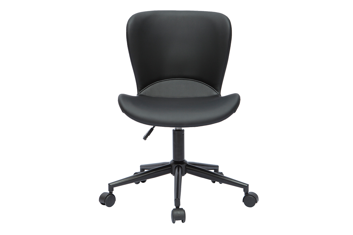 Chaise de bureau  roulettes design noire JOSH