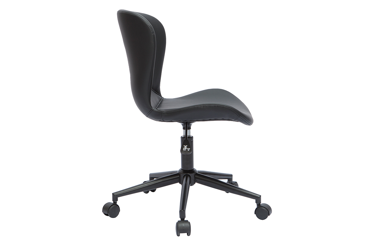 Chaise de bureau  roulettes design noire JOSH