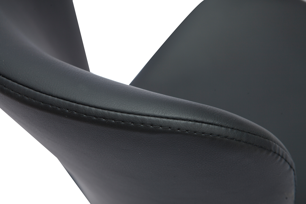 Chaise de bureau  roulettes design noire JOSH