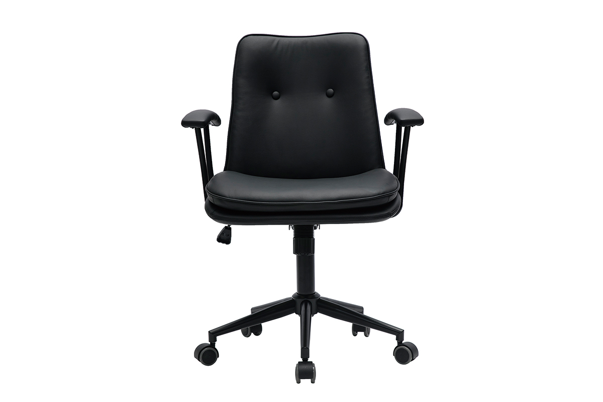 Chaise de bureau  roulettes noire BRADFORD