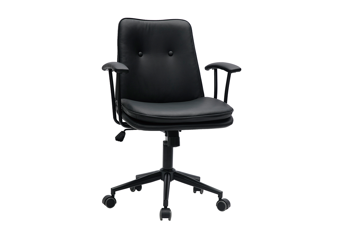 Chaise de bureau  roulettes noire BRADFORD