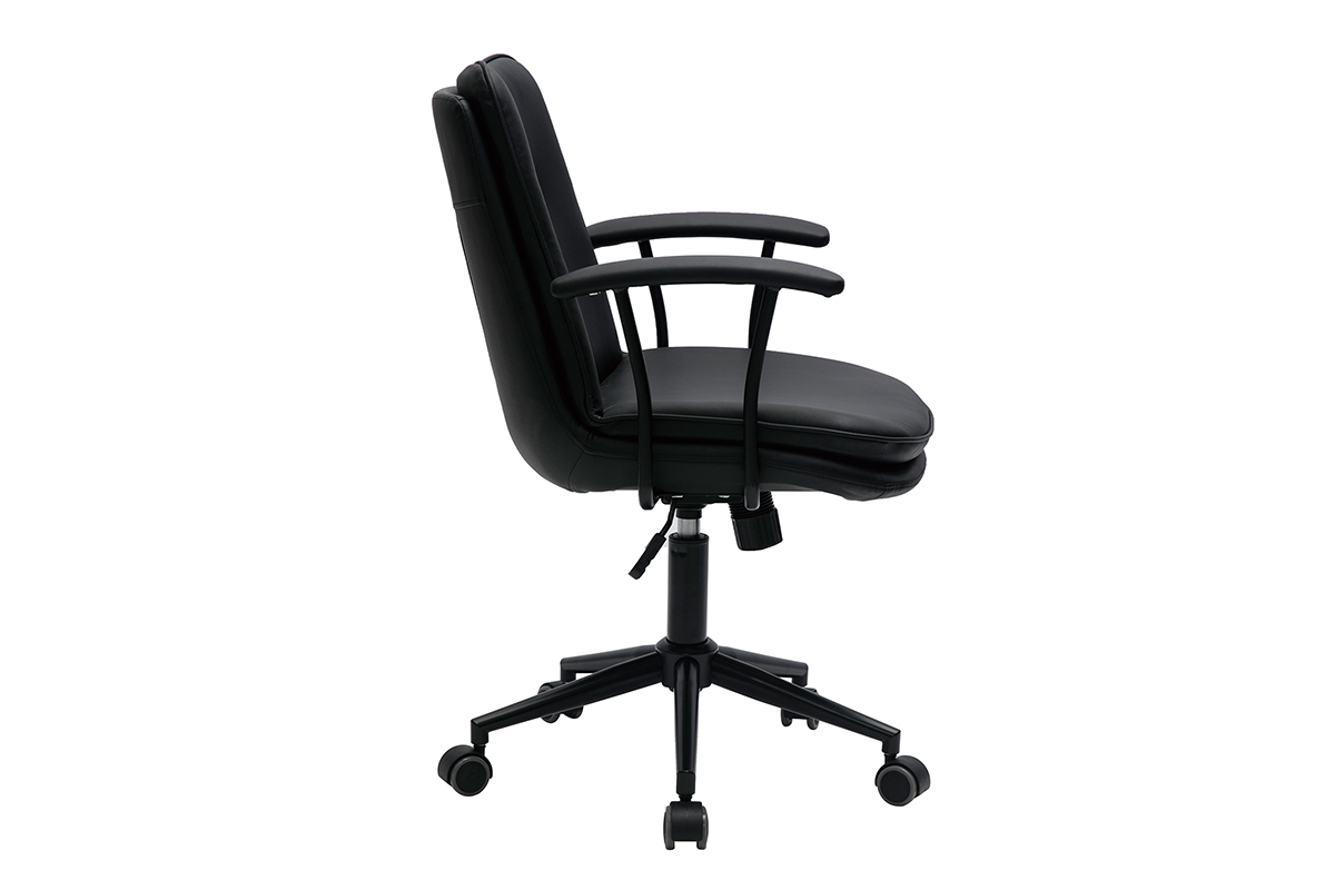 Chaise de bureau  roulettes noire BRADFORD
