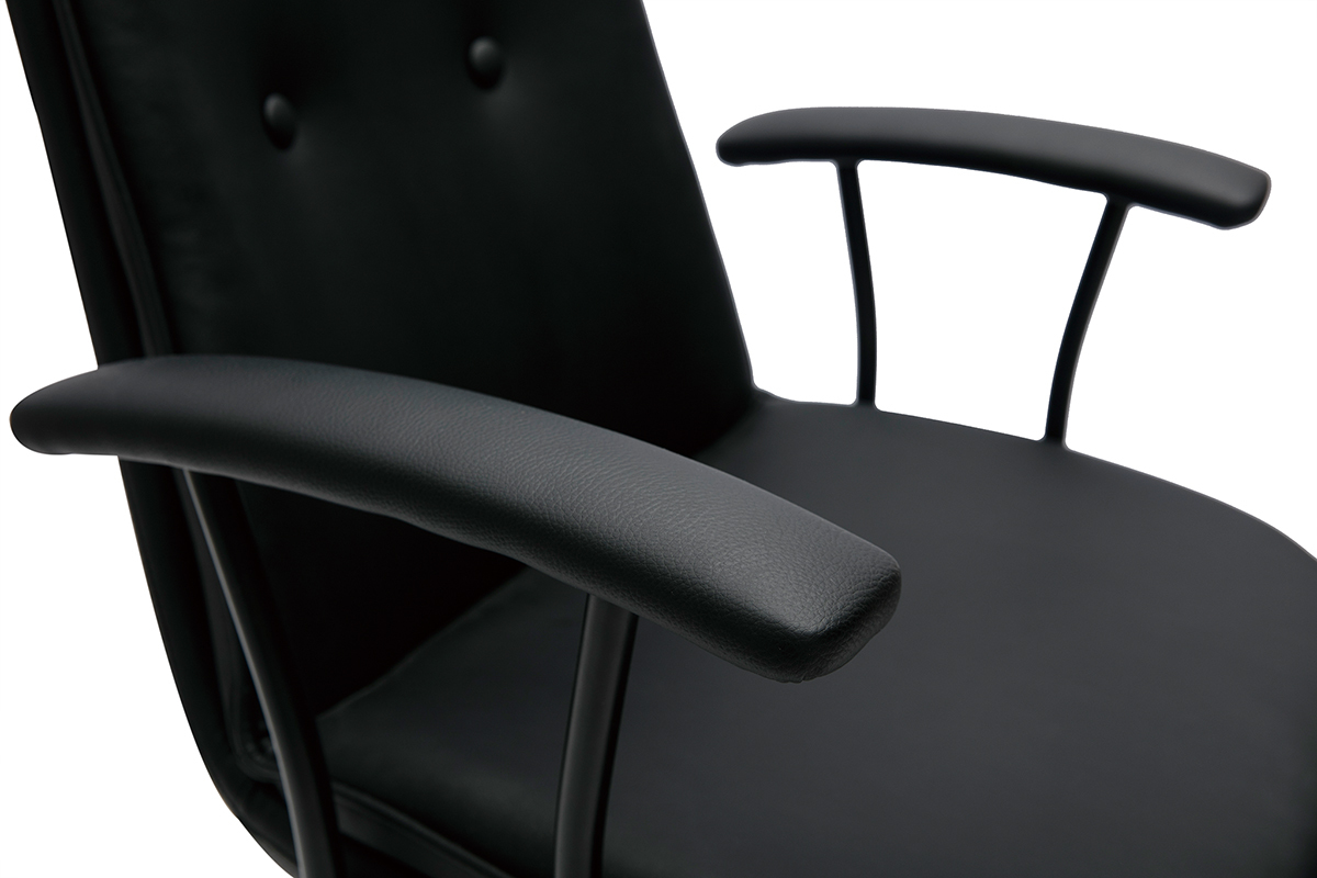 Chaise de bureau  roulettes noire BRADFORD