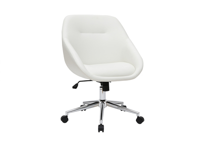 Chaise de bureau design blanche COLIN - Miliboo & St&eacute;phane Plaza