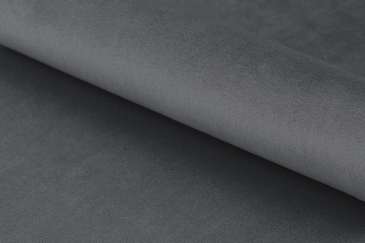 Chaise de bureau design en velours gris anthracite DRIFT