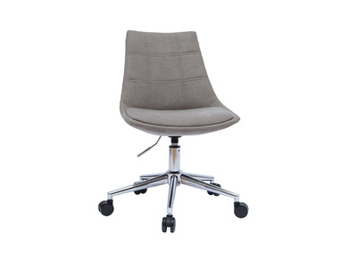 Chaise de bureau design tissu gris clair MATILDE