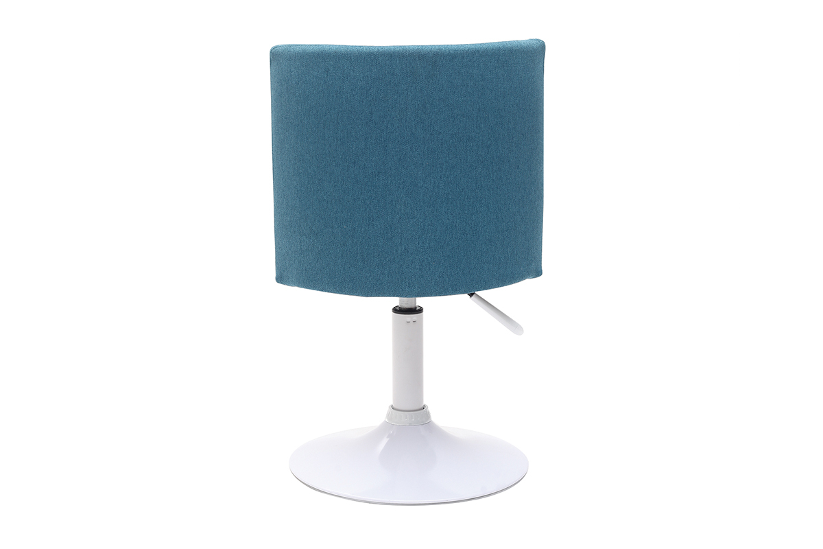 Chaise de bureau enfant bleu canard et blanche NEW MARCHANDE
