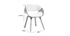 Chaise design blanc et bois clair BENT