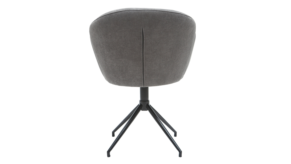 Chaise design en tissu effet velours gris RHAPSODY - Miliboo & Stphane Plaza