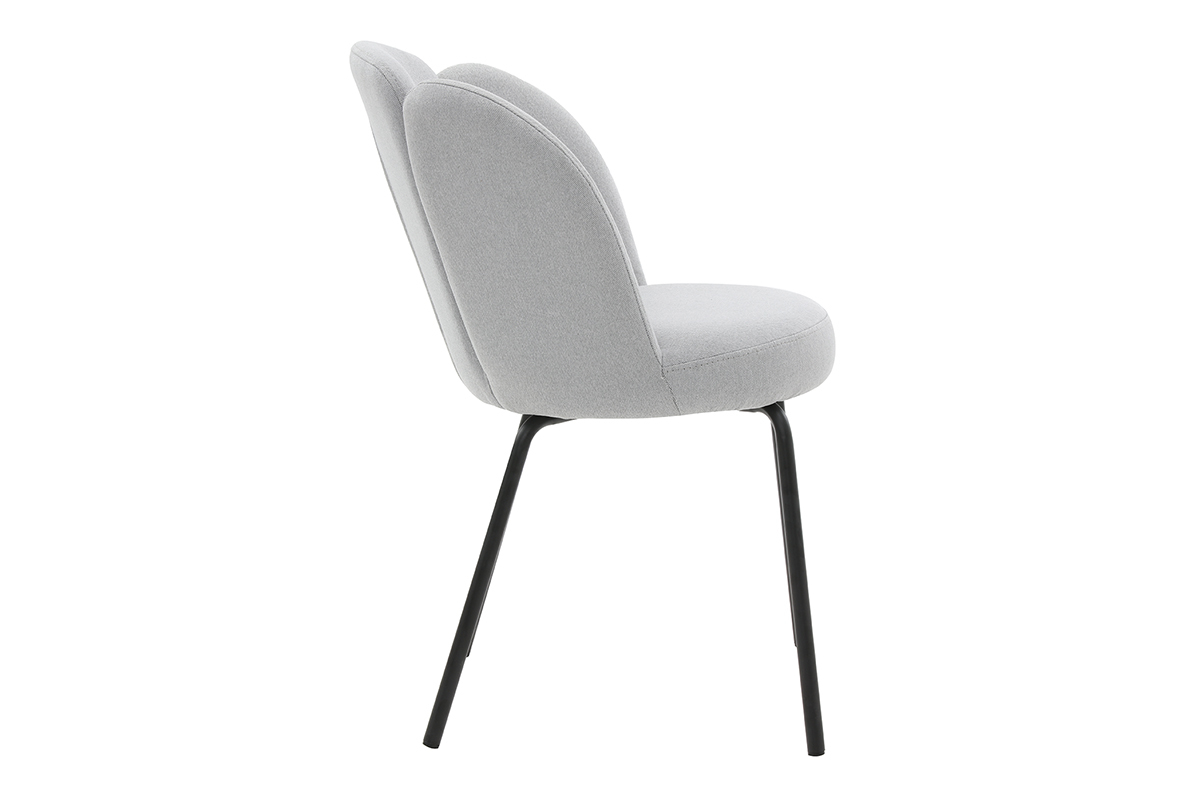 Chaise design en tissu gris clair FLOS