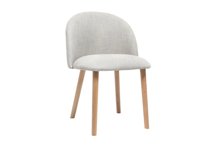 Chaise design gris polaire et bois CELESTE