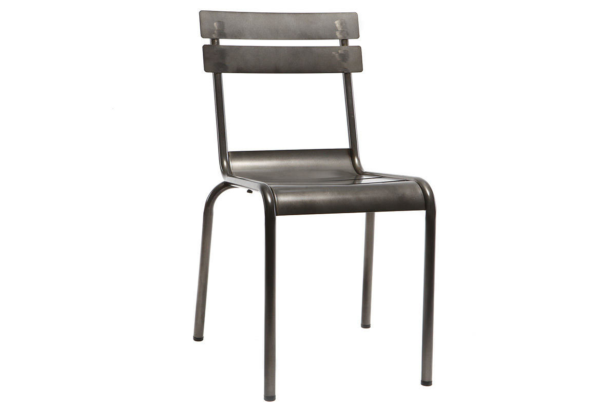 Chaise design m�tal (lot de 2) SHERMAN