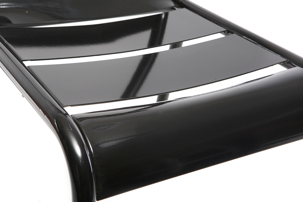 Chaise design m�tal noire (lot de 2) SHERMAN