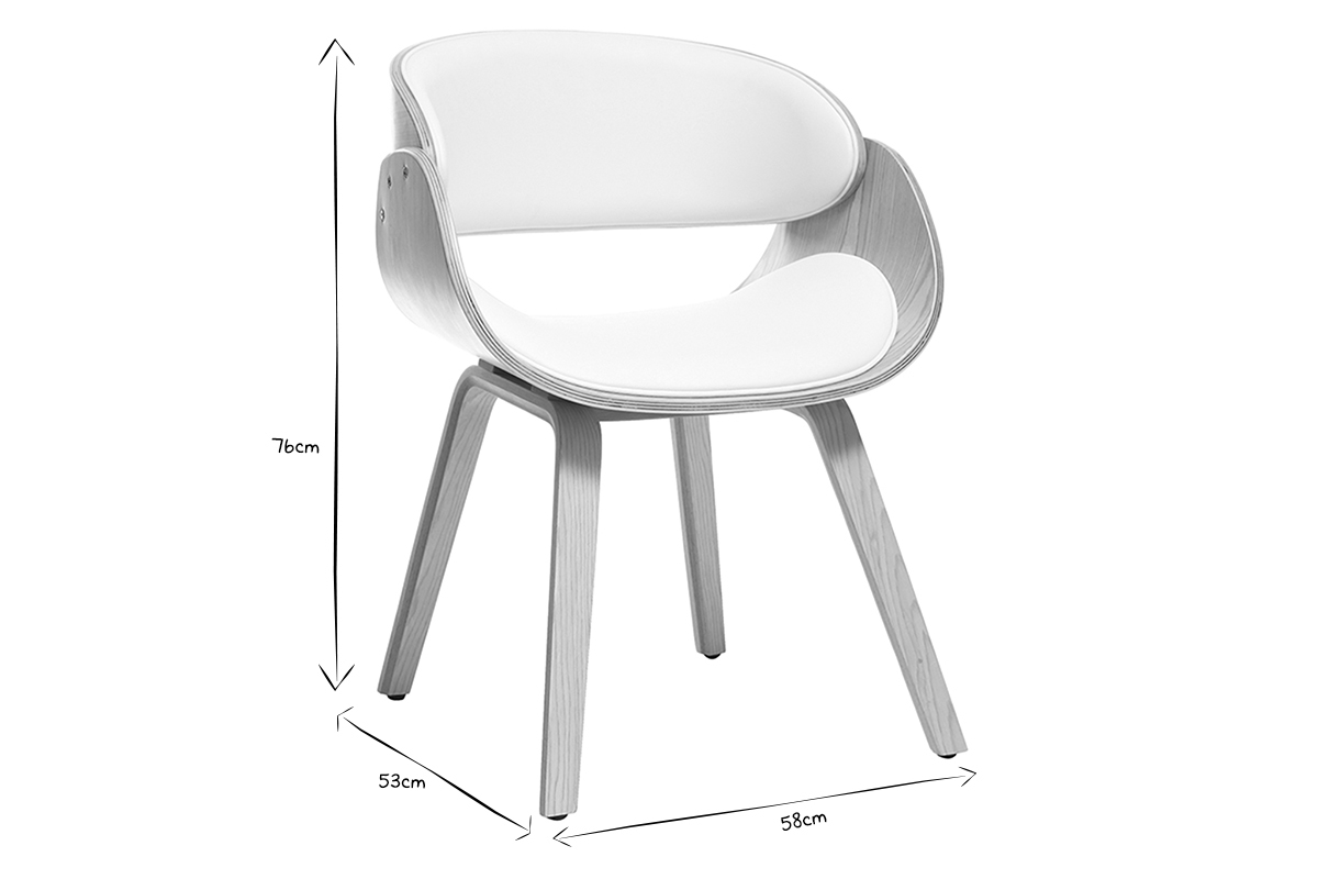 Chaise design noire BENT