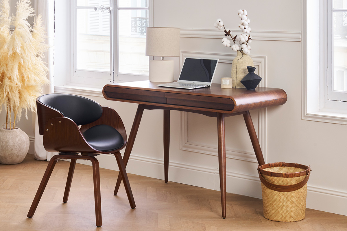 Chaise design noire BENT