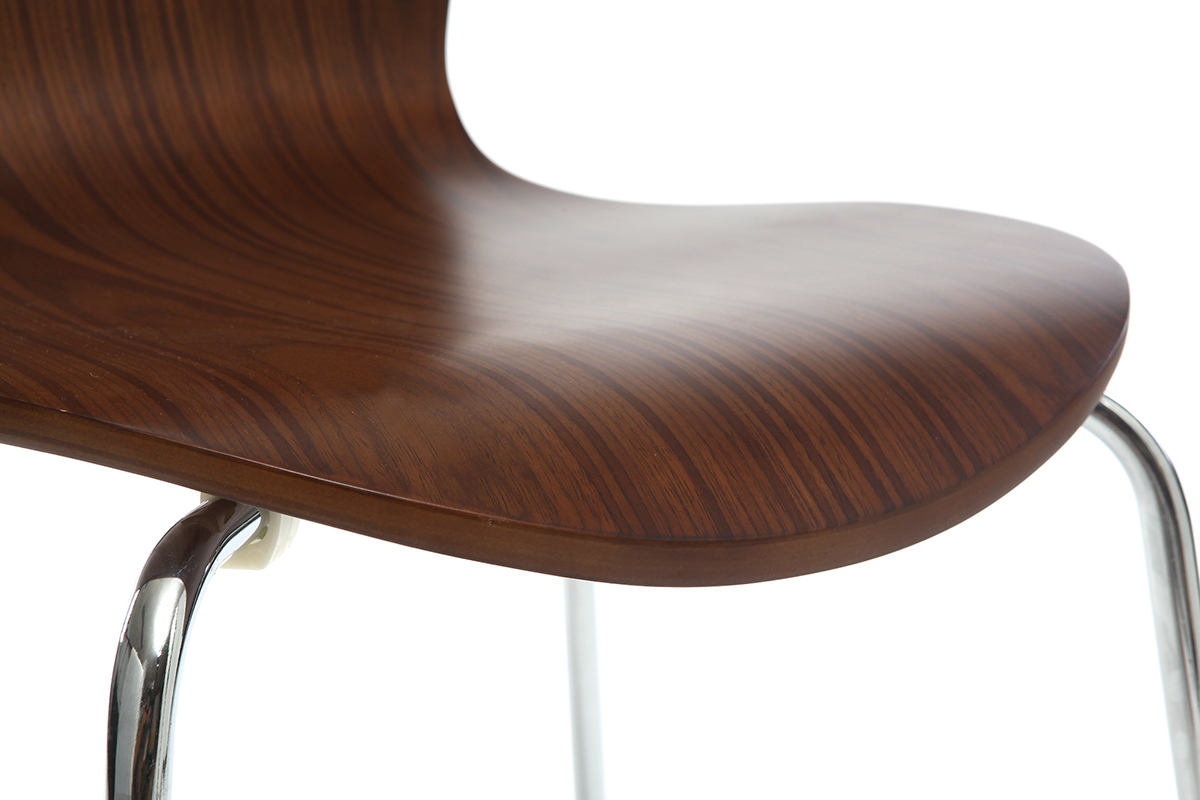 Chaise design noyer (lot de 2) NEW ABIGAIL