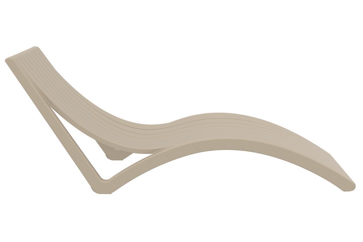 Chaise longue design taupe SLIDO