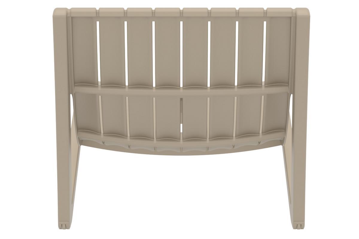 Chaise longue design taupe SLIDO