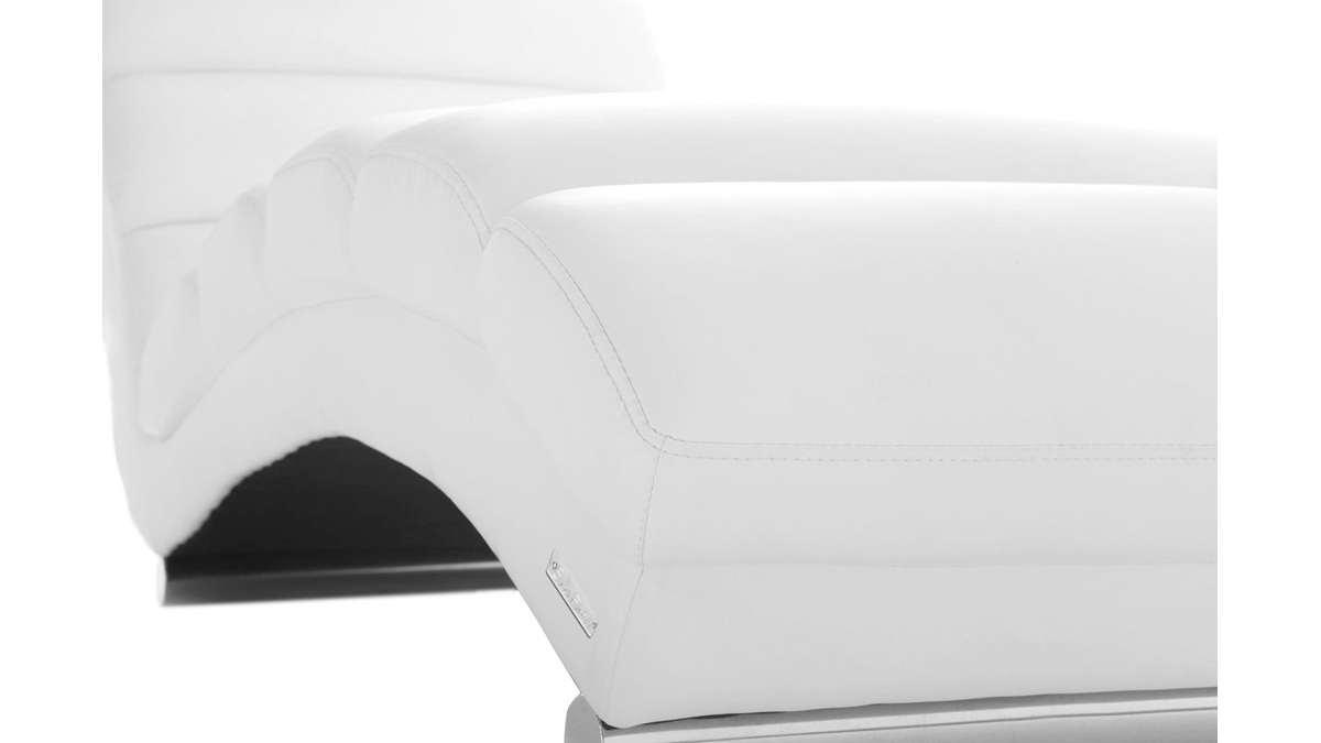 Chaise longue / fauteuil design blanc TAYLOR