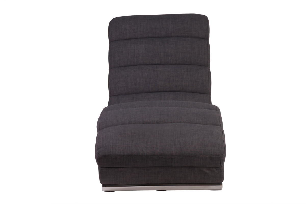 Chaise longue / fauteuil design gris TAYLOR