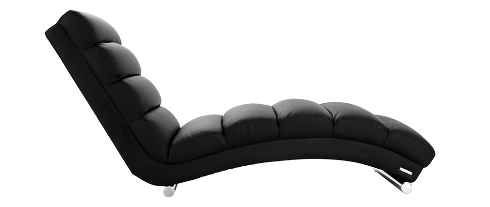 Chaise longue / fauteuil design noir TAYLOR