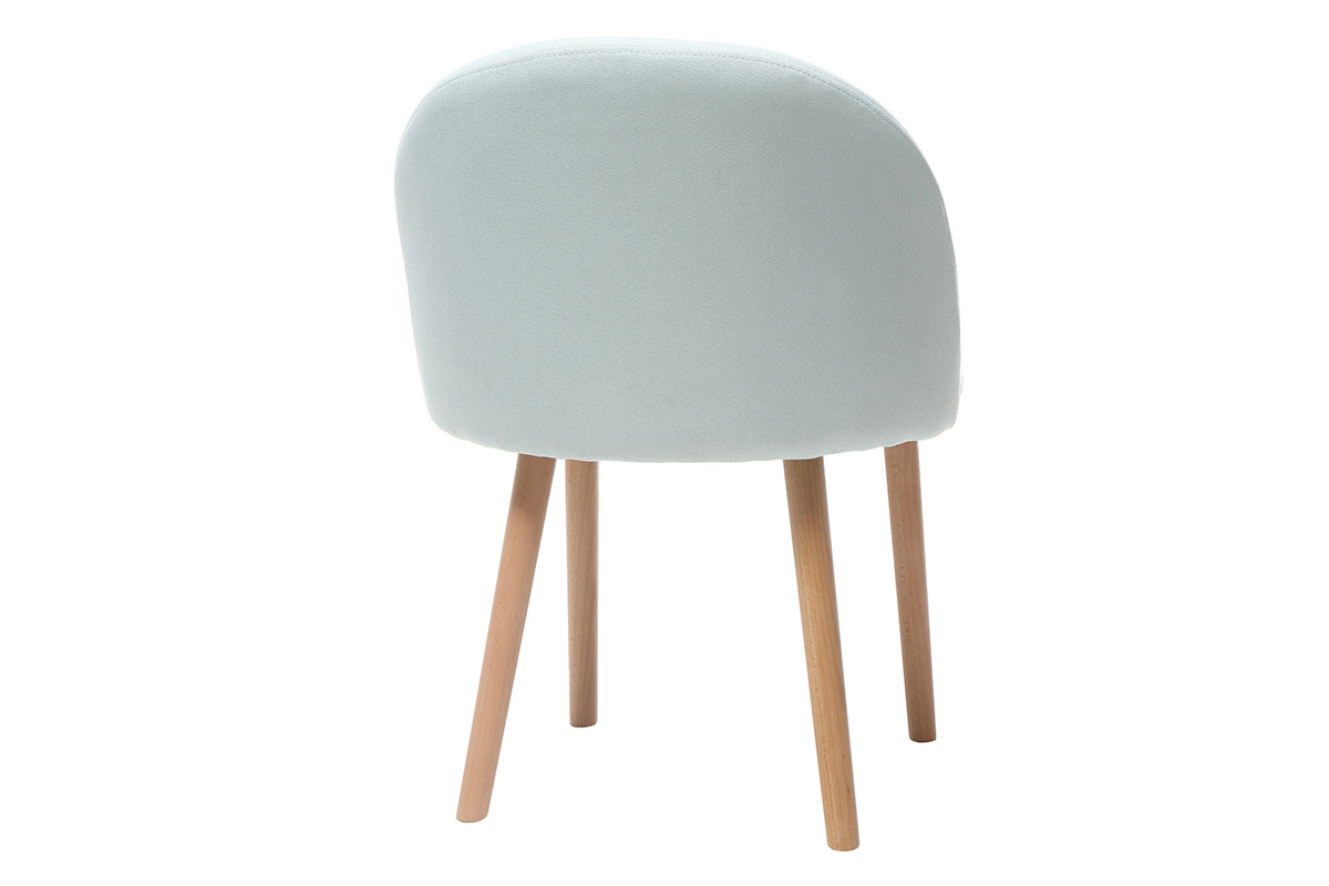 Chaise scandinave menthe � l'eau et bois CELESTE