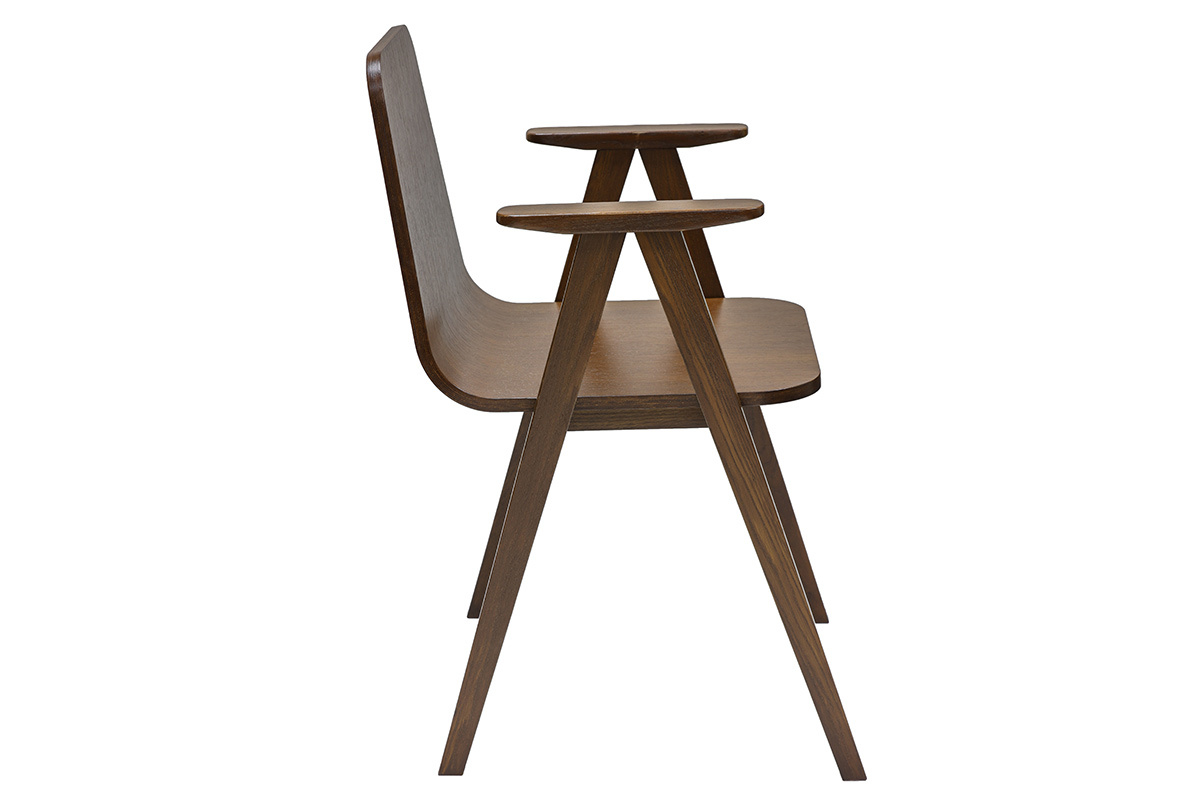 Chaise vintage en bois fonc OLYA