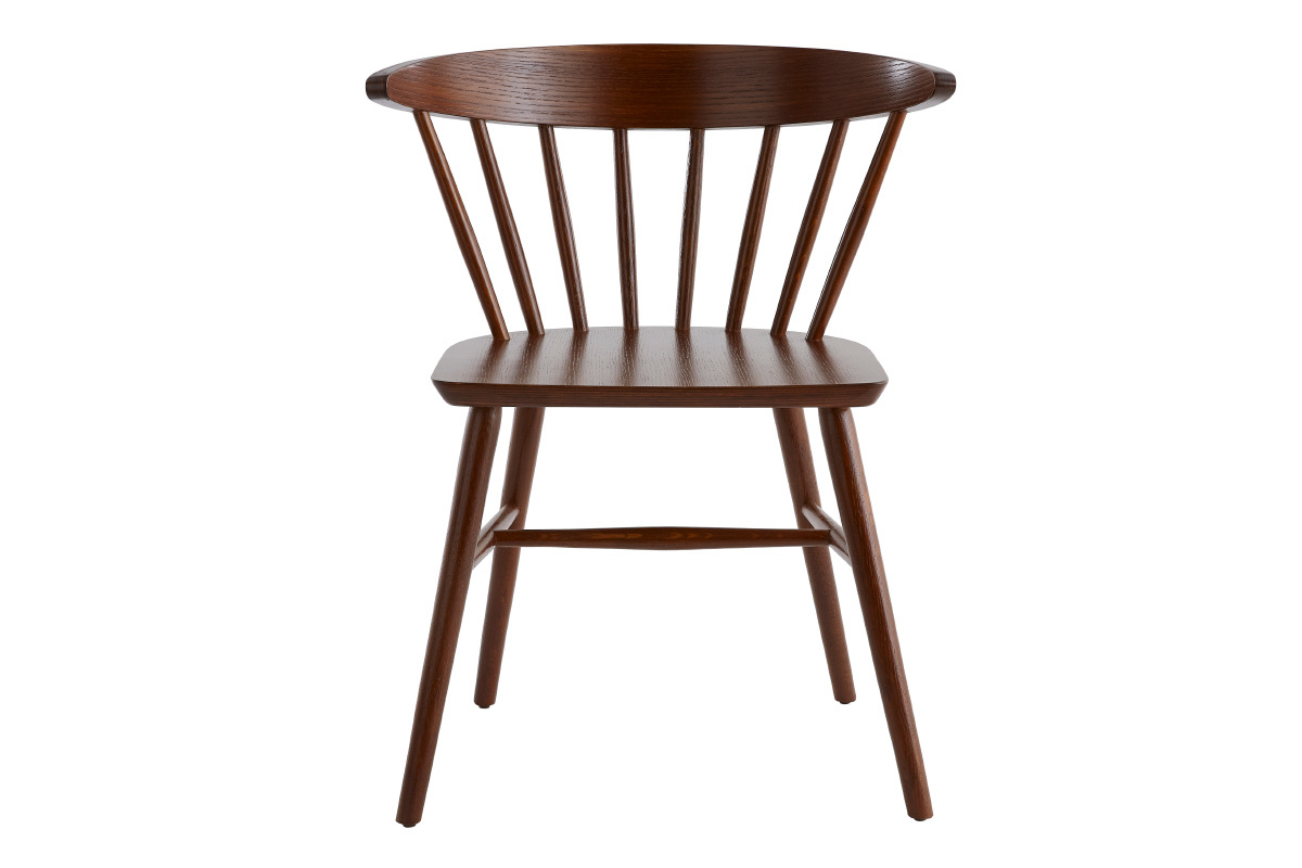 Chaises  barreaux en bois fonc (lot de 2) DARIA