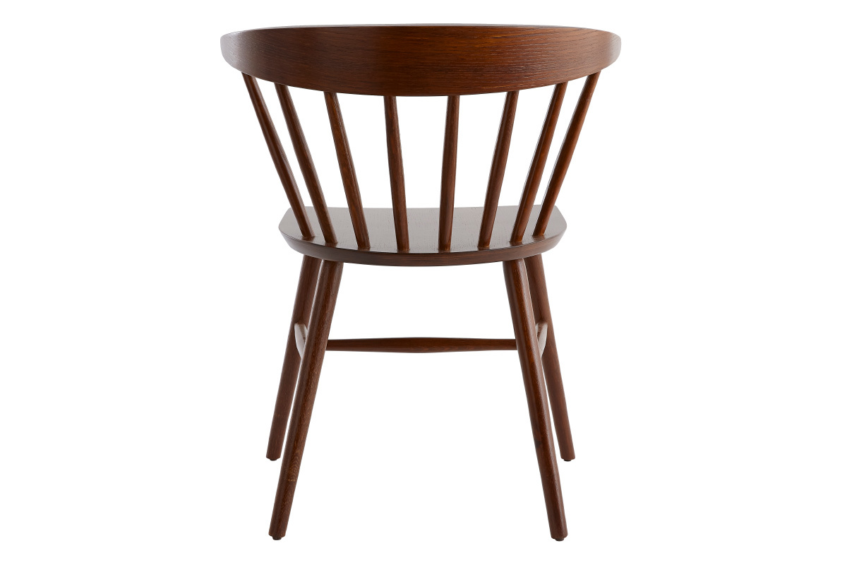 Chaises  barreaux en bois fonc (lot de 2) DARIA