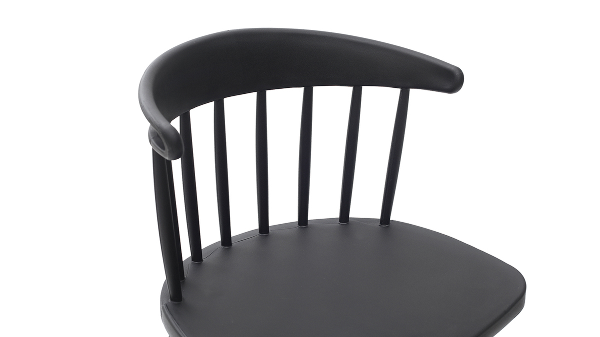 Chaises design  barreaux noires intrieur / extrieur (lot de 2) HOLLY