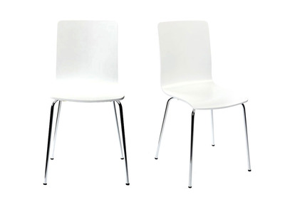 Chaises design blanches (lot de 2) NELLY