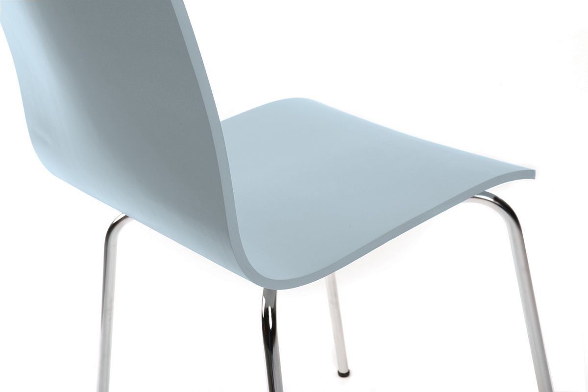 Chaises design cuisine grises (lot de 2) NELLY