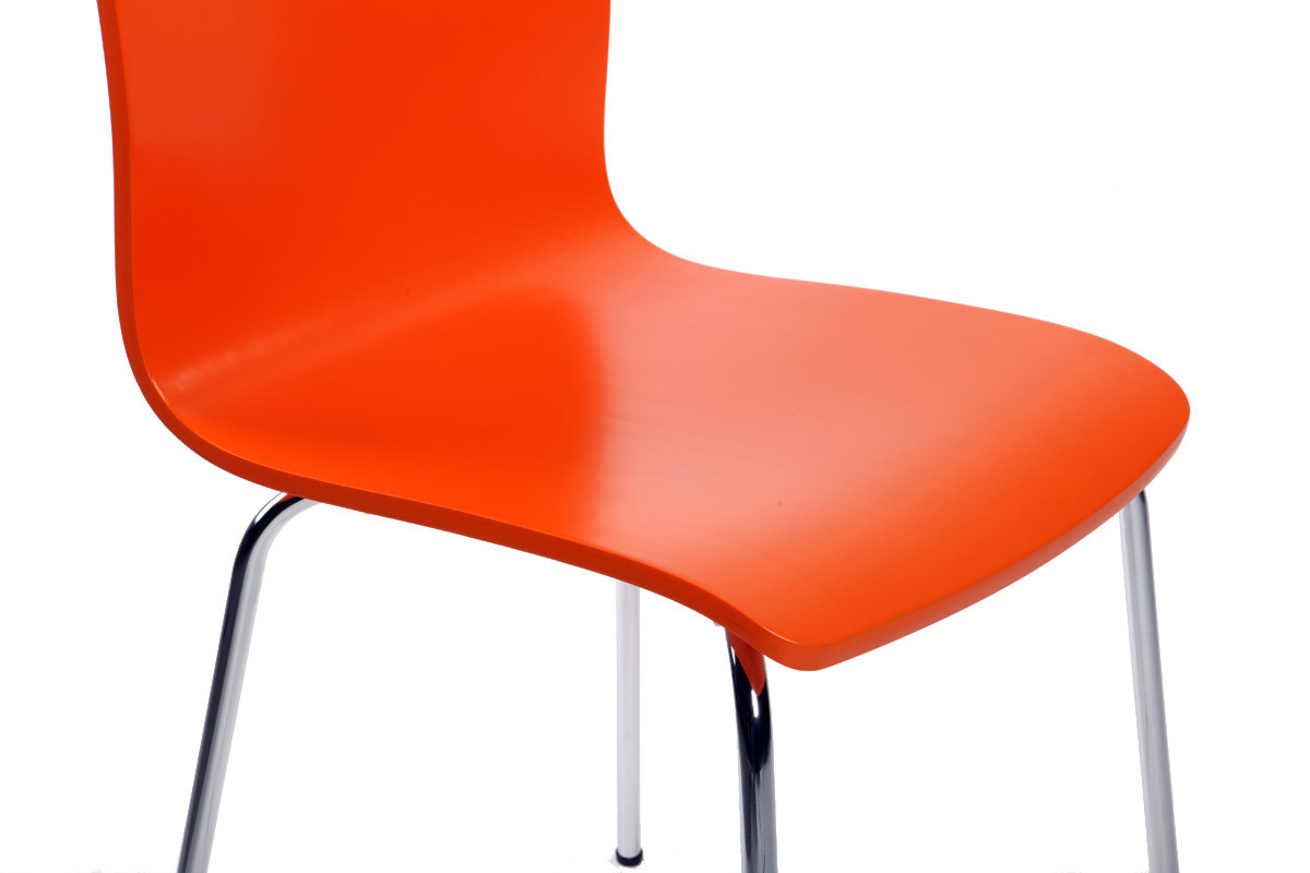 Chaises design cuisine orange (lot de 2) NELLY