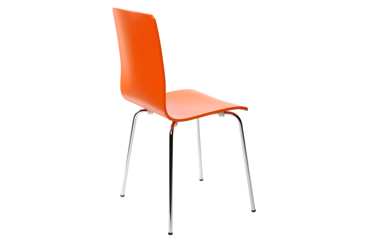 Chaises design cuisine orange (lot de 2) NELLY